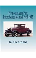 Plymouth Auto Part Interchange Manual 1928-1935