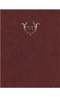 Monogram "M" Grid Sketchbook: (13 Monogram Red 150 Grid-Sketch)