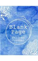 Blank Page Unlined Journal