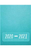 Daily Planner 2020-2021 Turquoise 15 Months Gratitude Hourly Appointment Calendar