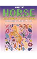 Amazing Horse Coloring Activity Book for Girls Ages 4-8: Horse Coloring Pages for Kids (Horse Children Activity Book, with Dot to Dot, Mazes, Word Search and More! coloring pages) Unique gift for horse lov