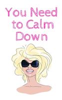 You Need to Calm Down Notebook: Taylor Swift Composition Journal, College Ruled Blank Lined Designer Notebook Journal