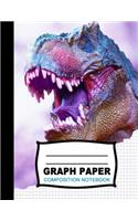 Graph Paper Composition Notebook: Beautiful Jurassic Age 8.5 x 11 inch Quad Ruled 5 x 5 square grid journal four squares per inch graphing paper, (Notebooks for Math and Science Scho