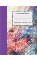 Composition Notebook: College Ruled - 110 pages - 7.44 X 9.69". SOFT COVER(2 Color-Artb)
