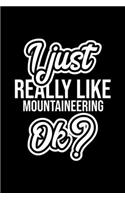I Just Really Like Mountaineering Ok?: Christmas Gift for Mountaineering lover - Funny Mountaineering Journal - Nice 2019 Christmas Present for Mountaineering - 6x9inch 120 pages