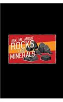 Ask me about rocks and minerals: 6x9 Minerals - lined - ruled paper - notebook - notes