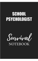 School Psychologist Survival Notebook: Small Undated Weekly Planner for Work and Personal Everyday Use Habit Tracker Password Logbook Music Review Playlist Diary Journal