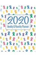 2020 Weekly and Monthly Planner: Cancer Support Themed 53 Week Full Year with Calendar Spreads and Holidays