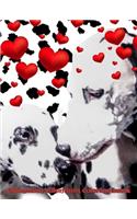 Dalmatians Valentine's mega blank page coloring book: Dalmatians children's and adults Valentines blank coloring book