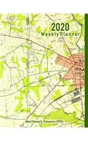 2020 Weekly Planner: West Newark, Delaware (1953): Vintage Topo Map Cover