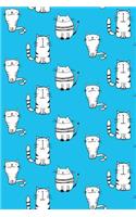 Bullet Journal Notebook for Cat Lovers Sketchy Cats Pattern 2: 112 Page Numbered Dot Grid Bullet Journal with Index Pages and Key Pages in Portable 6 X 9 Size.