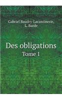 Des Obligations Tome 1