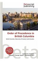 Order of Precedence in British Columbia: (English)
