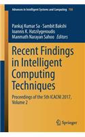 Recent Findings in Intelligent Computing Techniques