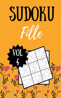 Sudoku Fille: Vol. 4 - 100 pages - Niveau facile - Solutions incluses