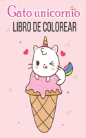 Gato unicornio libro de colorear