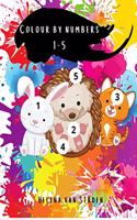 Colour by numbers: Colour cute animals by the numbers 1-5