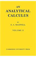 Analytical Calculus: Volume 2