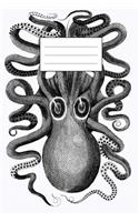 Oktopus: Kraken Notizheft, Tagebuch, Notebook, Schreibheft etwa A5 (15,3 x 22,9 cm), liniert mit Tintenfisch Motiv von George Shaw