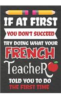 If at First You Don't Succeed Try Doing What Your French Teacher Told You To Do The First Time