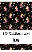 Kritzelbuch von Ida: Kritzel- und Malbuch mit leeren Seiten für deinen personalisierten Vornamen