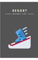 Resort Bucket List: Novelty Bucket List Themed Notebook