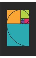 Math Notebook - Golden Ratio Spiral - Math Geek Science and Art Gift - Math Journal