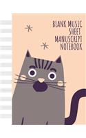 Blank Music Sheet Manuscript Notebook