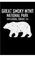 Great Smoky Mtns National Park: Funny 6 x 9 Inch Blank Lined Journal 120 Pages