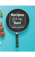 Recipes for My Son Blank Journal