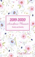 2019-2020 Academic Planner Weekly and Monthly Pink Blossom
