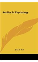 Studies in Psychology
