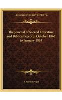 Journal of Sacred Literature and Biblical Record, October 1862 to January 1863