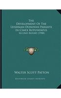 The Development Of The Leishman-Donovan Parasite In Cimex Rotundatus