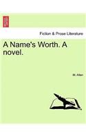 A Name's Worth. a Novel.: (English)