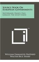 Source Book on European Governments