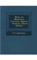 Notes on Nassarawa Province, Nigeria