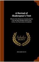 Revisal of Shakespear's Text