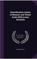 Esterification Limits of Benzoic and Toluic Acids with Lower Alcohols