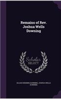 Remains of Rev. Joshua Wells Downing