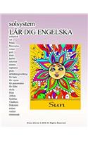 solsystem LÄR DIG ENGELSKA målarbok sol Måne Mercurius venus jord mars jupiter saturnus uranus neptunus pluto utbildningsverktyg: för barn för vuxna för pensionärer för äldre skola Hem Arbete Sjukhus Vårdhem Dekorera minne vacker minnessak