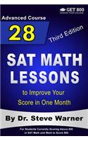 28 SAT Math Lessons to Improve Your Score in One Month - Advanced Course: For Students Currently Scoring Above 600 in SAT Math and Want to Score 800(3 28 SAT Math Lessons)