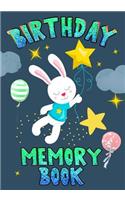 Birthday Memory Book: Keepsake Journal Notebook For Best Wishes, Messages & Doodling V7