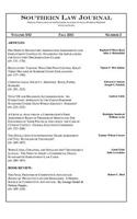Southern Law Journal, Fall 2011