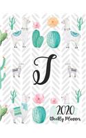2020 Weekly Planner Monogram Letter T