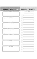 Weekly Meals Shopping List: Weekly Meal Planner Notebook With Grocery Shopping List - Great Gift of Cookbook Accessories