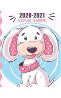 2020-2021 Academic Planner: Puppy Cute, 24 Months Academic Schedule With Insporational Quotes And Holiday.