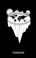 Flat Earth Notebook: Dot Grid Notebook With 120 Pages