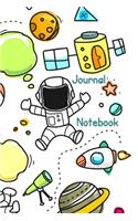 Journal Notebook: Blank Lined Notebook Journal 6" x 9" 120 Pages, Cute Journal To Write In, Outer Space Cartoon Theme