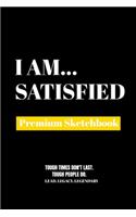 I Am Satisfied: Premium Blank Sketchbook